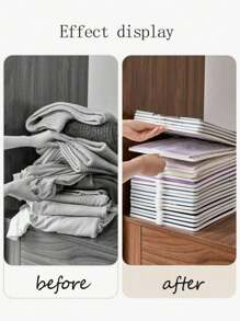 10 buah Papan Lipat Pakaian, Kotak Penyimpanan Lemari Plastik, Rak Organizer, Cocok untuk Pengorganisasian Lemari, Penyimpanan Lemari, Dekorasi Rumah & Kamar Mandi - MultiWarna - View 8