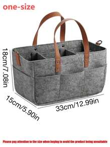 1pc Multipurpose Felt Car Trunk Storage Bag, Fiber Material, Car Storage Bag With Handle, Dust And Moisture Resistant, Practical Car Accessories