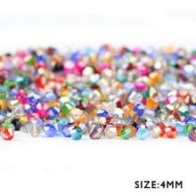 300 件高品质 4 毫米尖头水晶珠（双锥形）适用于时尚、工艺品、手链、项链、珠宝