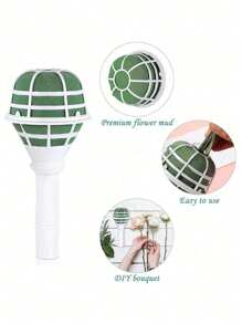 1/2pcs Plastic Flower Bouquet Holder, Bridal Bouquet Supports, Modern Wedding Flower Bouquet Holder, DIY FlowerArrangement Props For Valentine's, Wedding, New Year, Mother'S Day, Birthday Parties, Celebration Floral Decor Accessories - Multicolor - View 8