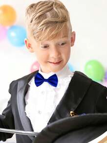 Adjustable Single-Layer Bow Tie For Kids, Boys Girls Flower Girl Formal Wear, British Style Infant Toddler Bowtie, Suitable For Wedding Ceremony, Birthday, Performance, Ages 3-12