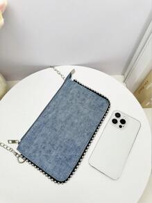 Bolso bandolera cruzado con cadena para teléfono, con estilo