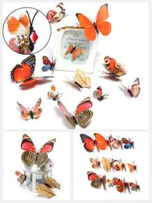 12pcs Exquisite Artificial Butterflies, Lifelike And Dreamy Decor, Perfect For Walls, Floral Arrangements, Weddings, Parties, Home Decor, And Photography Props. Brighten Your Creative Space. Ideal Gift For Mother's Day, Weddings, And Birthdays Room Decor Wall Decor Bathroom Decor Wall Art Kitchen Home Decor Living Room Wall Paper Wall Stickers House Decor Bedroom Decor Room Decoration Stuff Living Room Decor Personalised Stickers