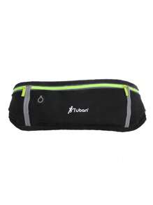 1pc Adjustable Waist Fanny Pack With Zipper Pockets, Lightweight, Breathable Polyester Sports Waist Bag For Running, Hiking And Fitness