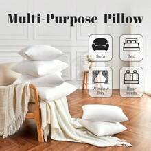 CNZB-1pc Pillow Inserts, Super Fine Renewable Fiber Down Alternative Pillow, For Bed And Sofa Indoor Decoration (1 Pc, White), Bedding, Pillow Core