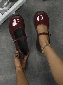 Scarpe da donna retrò tipo Mary Jane a punta tonda, stile scolastico, con cinturino regolabile, scarpe piatte da vestire, versatili e confortevoli, nuove per primavera e autunno