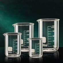 1pc 50/100/150/250/500/1000ml High Borosilicate Glass Measuring Cup Clear Scale Cup Heat-Resisting Laboratory Beaker Kitchen Baking Measuring Cup