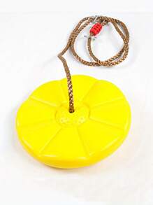 1pc/Tree Rope Swing Disc, Plastic Round Swing, Outdoor Backyard Hanging Swing, Fun Interaction Swing, Family Gathering Swing, Round Swing Seat For Outdoor Backyard Playground