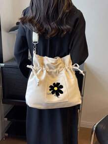 Fashion Floral Print Large Capacity Crossbody Bag For Women