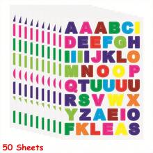 10-50 Sheets Colorful Diary Self-Adhesive Graffiti Stickers Scrapbook Albums Graffiti Stickers Student Notebook Decoration Heart Number Letter Dot Sticker ﻿