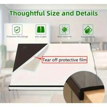 Tabla de cortar de acrílico grande de 17.5" X 13.5" con bordes, tabla de cortar transparente para encimera de cocina, antideslizante y gruesa, ideal para pan, carne, verduras y artículos grandes, accesorio de cocina esencial