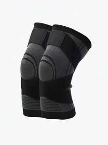 Rodilleras de compresión deportiva con correa de nailon y amortiguación de impactos, para senderismo al aire libre, ciclismo, fútbol, baloncesto, correr, con soporte transpirable y antideslizante para hombres y mujeres