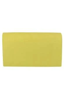 Girly Handbags Womens Faux Suede Envelope Clutch Bag Small - Yellow - View 3
