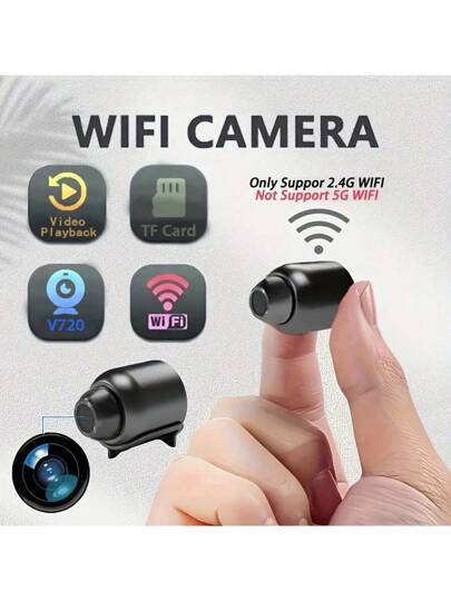 1pc High Definition Bullet Type Slimme Mini Camera, Night Vision Wireless WiFi Camera That Only Supports 2.4G Network. It Features Remote Monitoring, SD Card Exp able Memory, Indoor Network Monitoring. This Is USB Powered Home Scenarios Such As Homes, Cars, Offices, Making An Ideal Choice s, Anniversary Or Family Day s. view 10