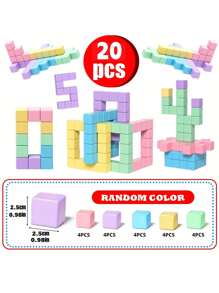 适合儿童的大型磁性立方体，是学龄前儿童的理想感官礼物，非常适合建筑和教育，适合圣诞节和万圣节，有多种颜色可供选择。 - 彩色 - 查看 13