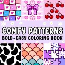 Libro para colorear de patrones cómodos de Coco: Libro para colorear para adultos y adolescentes, con diseños grandes y fáciles de usar, simples y relajantes, con patrones lindos y cómodos y libro de pintura de mandalas (método de colorear audaz y fácil de usar), se puede usar para relajación, entrenamiento de concentración y habilidad de percepción del color, también se puede regalar a amigos, familiares, seres queridos, regalo del Día de la Madre, regalo para mamá, regalo de regreso a la escuela, útiles escolares. - PATRONES CÓMODOS - Ver 14