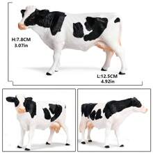 Modelo de animal de fazenda de simulação, brinquedo de estátua de vaca, modelo de vaca holandesa, presente de aniversário para crianças, brinquedo de Natal para crianças pequenas