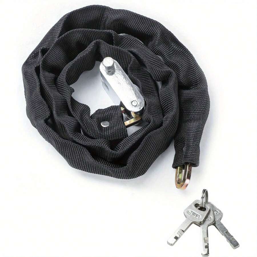 1.2M Motorcycle Chain Lock Heavy Duty Motorbike Bicycle Chain Lock 3 Keys Heavy Chain Lock Padlock Motorcycle Anti-Theft Chain Lock - Variant1 - View 1