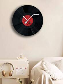 1pc 11.8in Retro Retro Vinyl Record Clock Ornaments Wall Clock Advanced Art Creative Clocks Medieval Decoration Living Room Bedroom Coffee Shop, The Kitchen The Heart Of The Home Inspired Vinyl Record Cloc. Home Decor Room Decor - Multicolor - View 7