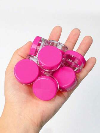 100 piezas - Cajas de crema de fondo redondo, caja pequeña de crema, herramienta de envasado de cosméticos, caja de prueba vacía, botella para almacenar joyería, aretes y tapones para los oídos