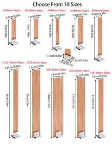 30pcs/Set Wooden Candle Wicks With 30pcs Metal Bases, Smokeless Natural Wooden Wicks, Trimmable, Suitable For Making Scented Candles, DIY Candle Holders, Soy Wax Wicks With Holders, Candle Making Supplies