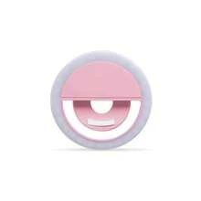 1 Pieza Luz de Anillo Selfie LED Portátil Blanco/Rosa/Azul/Negro, Lámpara de Maquillaje con Espejo, con Carga USB, 3 Modos de Iluminación, Iluminación Portátil, Luz Halo de Belleza para Foto, Adecuado para Transmisión en Vivo, Iluminación de Videollamadas, Fotografía y Video, Regalo Encantador, Recorte de Uñas, Extensión de Pestañas, Tatuaje y Cuidado de la Piel, Control con Botón Táctil, Decoración de Habitaciones, Iluminación para Acampada al Aire Libre