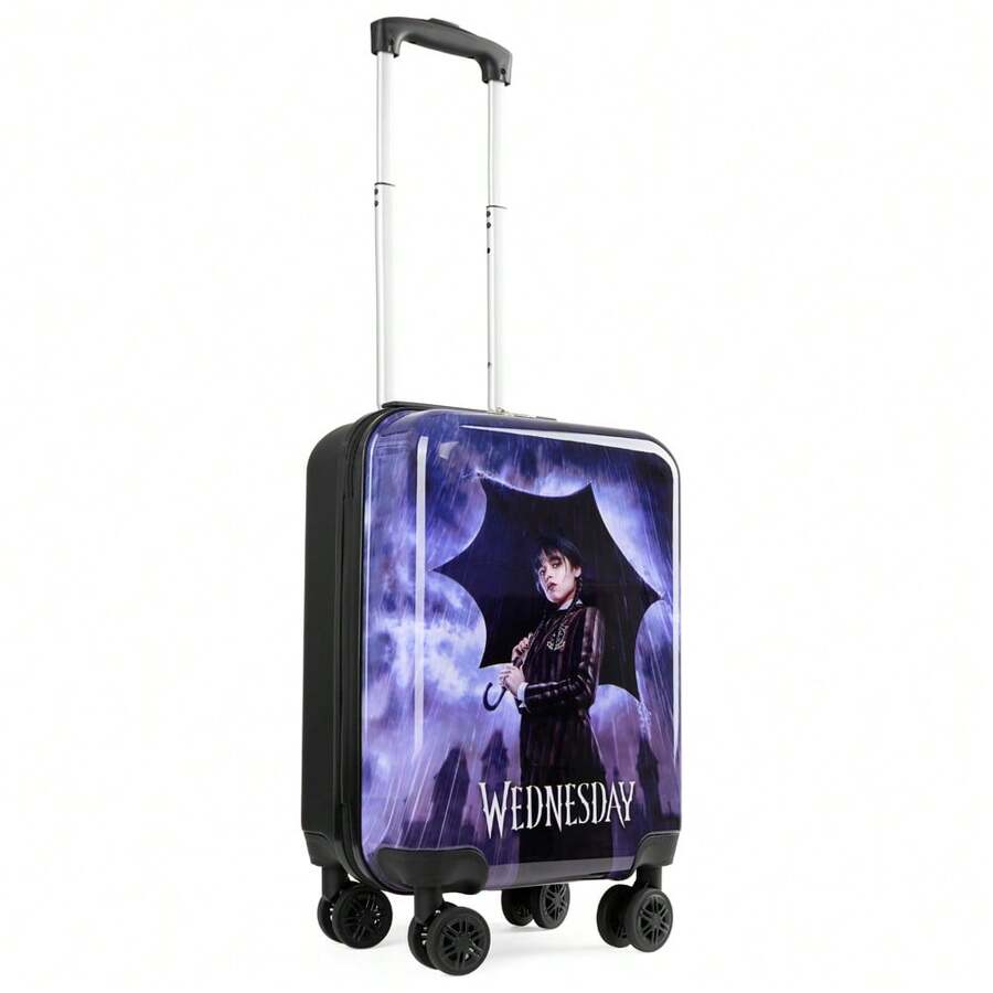 Wednesday Suitcase Hard Shell 4 Spinner Wheels Extendable Handle 49 X 33 22cm 30L Capacity Travel Essentials - Multicolor - View 1