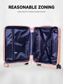 Set di valigie 4 pezzi con ruote, set di valigie rigide con ruote piroettanti e serratura TSA, beauty case, borsa da viaggio, essenziali per la scuola, la crociera, il campus, il college, le vacanze estive e i viaggi.