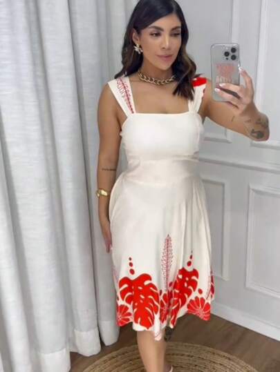 VESTIDO ALÇA GROSA COM ELASTICO