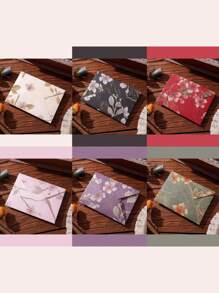 10 Pcs High-Grade Retro Flower Envelopes With Embossing And Bronzing, With A Variety Of Colors And Flowers To Choose From, Are Very Suitable For Weddings, Anniversaries, Birthdays And Valentine's Day And Other Festivals Or Daily Use, With Automatic Sealing And High-Quality Paper, Which Is Suitable For Everyone.(Because Of Paper Cutting, The Position Of Flowers Is Random.)