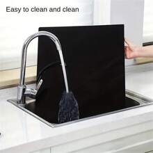 Tabla de cortar de acrílico grande de 17.5" X 13.5" con bordes, tabla de cortar transparente para encimera de cocina, antideslizante y gruesa, ideal para pan, carne, verduras y artículos grandes, accesorio de cocina esencial