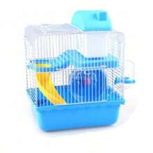 Hamster Villa, Hamster Supplies, Double-Decker Hamster Cage, Hamster Castle - Blue - View 2