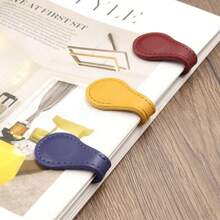 1pc Magnetic Leather Bookmark, Notebook Bookmark Magnetic Bookmark PU Light Luxury, Retro Personalized Pu Leather Magnetic Bookmark - Double-Sided Diary And Book Clips,School Supplies,Back To School