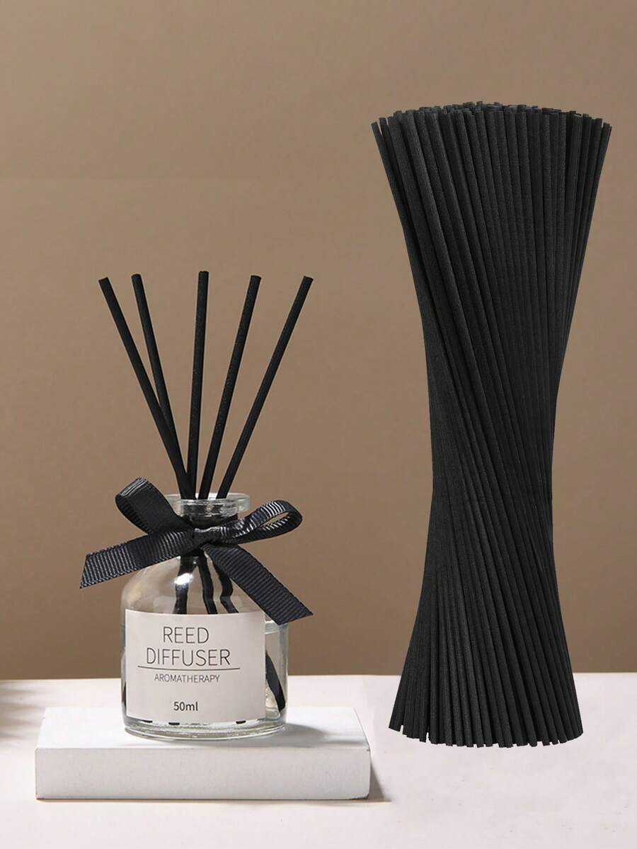 100pcs Black Rattan Diffuser Sticks, 7 Inch Black Fiber Fragrance Sticks - Black Rattan Diffuser Sticks For Home, Office, Spa And Bedroom - Multicolor - View 1