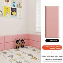 Set de 5 protectores de pared adhesivos suaves y de color liso minimalista de Cycleader, de fácil aplicación, de espuma de poliuretano (PU) suave para cabecera de cama, tatami y decoración de pared