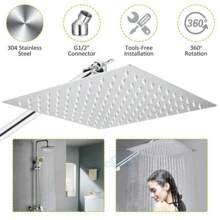 10" High Pressure Rainfall Shower Head And Handheld Shower Head Combo Set USA