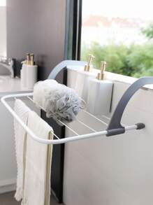 1 szt./2 szt./3 szt. kwadratowy metalowy + plastikowy stojak do suszenia ubrań | składany, odporny na rdzę i oszczędzający miejsce | dla użytkowników domowych, najemców i studentów | do użytku na balkonie, w pomieszczeniach i na kaloryferze | pasuje przez cały rok i na porę deszczową | regulowany stojak na ubrania, organizer bez wiercenia, kompaktowa suszarka