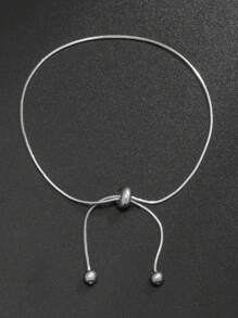 1pc Summer Stainless Steel Jewelry Elegant Chain Adjustable Ankle Bracelet For Women Suitable Wearing High Heels, Beach Vacation, Prom,Cruise Essentials Accessories Women Jewelry