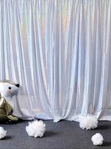 1pc Holographic Iridescent Knitted Fabric With Glitter All-Over Fingerprint Pattern, Suitable For Stage Performance Costumes, Photography Backdrops - Multicolor - View 4