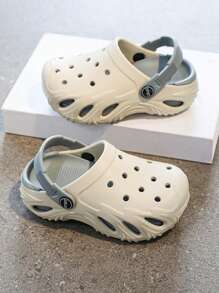 Children's Lightweight Perforated Sandals, Fashion Versatile Non-Slip Durable Breathable Outdoor Wear, For Big Kids Boys