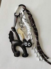 INS Style Cool Girl Chic, Móc chìa khóa, Móc chìa khóa ô tô, Móc chìa khóa Pretzel, Móc chìa khóa bàn tính, Móc chìa khóa mèo mắt to, Dây đeo cổ tay trang trí, Thích hợp cho bé gái, Quý cô, Văn phòng, Trường học, Món quà nhỏ cho cô ấy, Để nâng cao phong cách của bạn - Nhiều màu - Xem 2