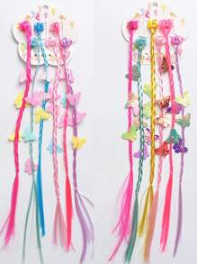 12 件/套可爱公主风格发夹，迷你发夹装饰辫子，女孩派对礼物（随机卡片） - 彩色 - 查看 11