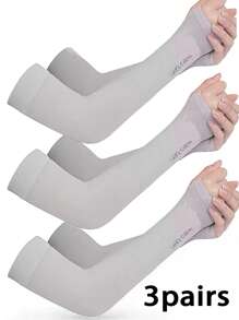1/2/3/4 Pairs Ladies UV Protection Arm Sleeves, Cooling Compression Tattoo Cap Sleeve For Work, Cycling, Fishing, Halloween, Winter, Casual Plain Colors