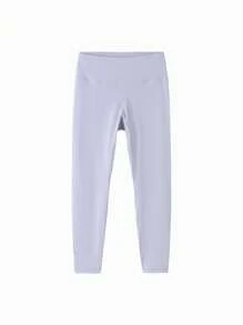 Balabala 女孩柔軟彈力打底褲，夏季9/10褲子 - 紫羅蘭色 - 查看 5