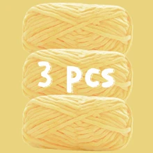 3 Packs 300g (100g*3) High Quality Velvet Chenille Yarn, Soft & Fine Texture, Skin-Friendly & Warm, Non-Shedding, Suitable For Knitting Sweaters, Coats, Slippers, Hats And DIY Handicrafts - 3-pc - View 12