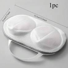 1pc Mesh Bra Wash Bag - Machine Washable, Anti-Deformation Bra And Lingerie Storage Bag With Zipper Closure, Travel & Household Storage Laundry Bag
