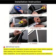 1 件电镀幻影色/银色汽车装饰条，保险杠防刮条，通用型号 - 銀色 - 查看 6