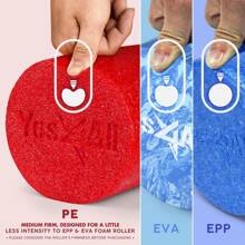 Yes4All PE Foam Roller - Ultra Lightweight Soft Density Muscle Roller 30/45/61/91 Cm Long For Back, Legs, Workouts, Gym, Pilates, Fitness, Yoga - Nửa Xanh - Xem 9