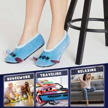 Disney Slippers And Slipper Socks Ballet Eeyore Minnie Mickey Stitch Gift - Blue - View 5