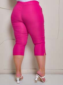 Women's Plus Size Capri Pants - Pink - View 4